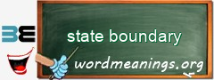 WordMeaning blackboard for state boundary